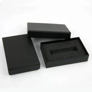Картонна коробка для флешки - чорна