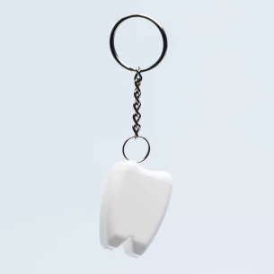 Зубний брелок для зубної нитки - білий