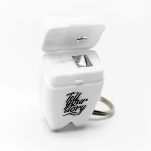 Зубний брелок для зубної нитки - білий