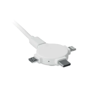 Кабельний адаптер 3-в-1 - LIGO CABLE - білий