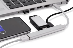 Розгалужувач USB HUB - ROSKO - сріблястий