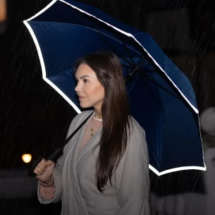 Парасолька зі світловідбиваючою стрічкою Refu - синя