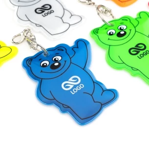 Світловідбиваючий брелок у вигляді ведмедика - помаранчевий