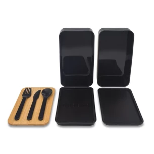 Ланч-бокс Victor подвійний - чорний