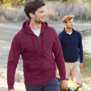 Світшот FOTL з капюшоном на блискавці - червоний