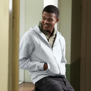 Світшот FOTL з капюшоном на блискавці - червоний