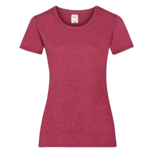 Футболка FOTL Lady-Fit ValueWeight - червоний меланж
