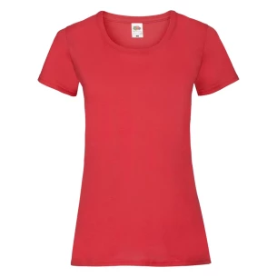 Футболка FOTL Lady-Fit ValueWeight - червона