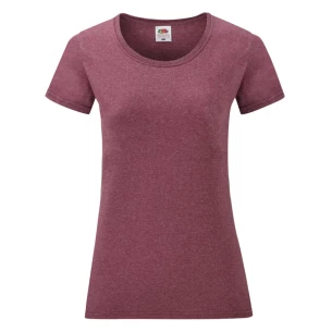 Футболка FOTL Lady-Fit ValueWeight - бордовий меланж