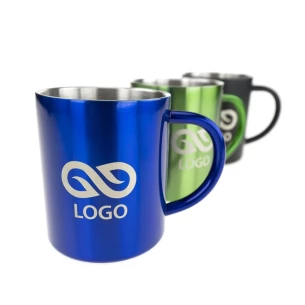 Сталевий кухоль Hugo - червоний